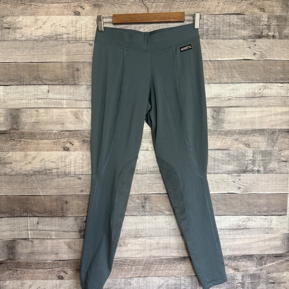 Kerrits Flow Rise Knee Patch Riding Performance Tights Equestrian Small Teal